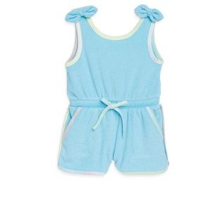 NWT Splendid Little Girl Everything Nice Sleeveless Romper Light Blue 18-24M